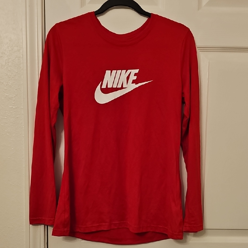 Nike Kids Bright Red Long Sleeve Tee